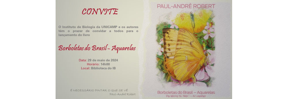29.05 - Lançamento do livro Borboletas do Brasil - Aquarelas