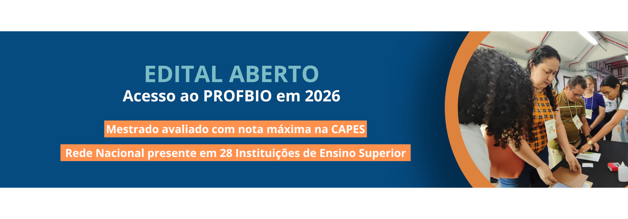 Inscrições Abertas - Processo Seletivo PROFBIO
