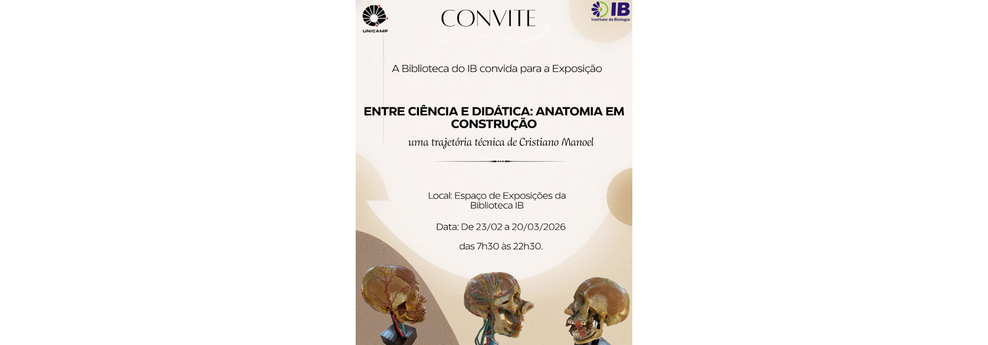 Exposição "Entre Ciência e Didática: Anatomia em Construção"